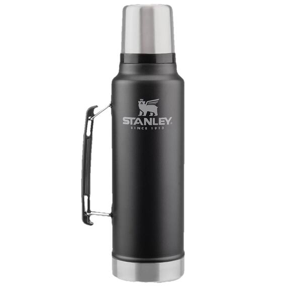 Stanley Adventure Stainless Steel Vacuum Bottle, 1.4 qt, BRAND NEW - MATTE BLACK - Picture 1 of 6